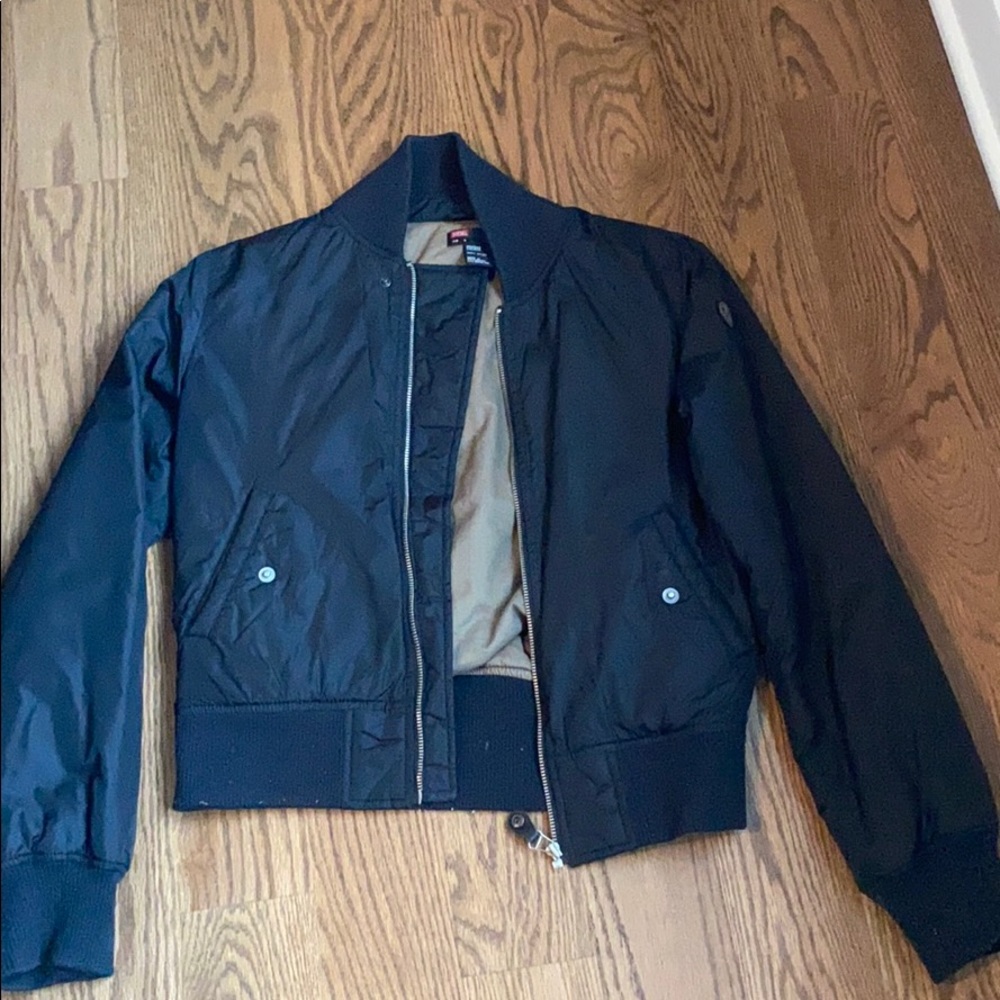 Black bomber diesel jacket